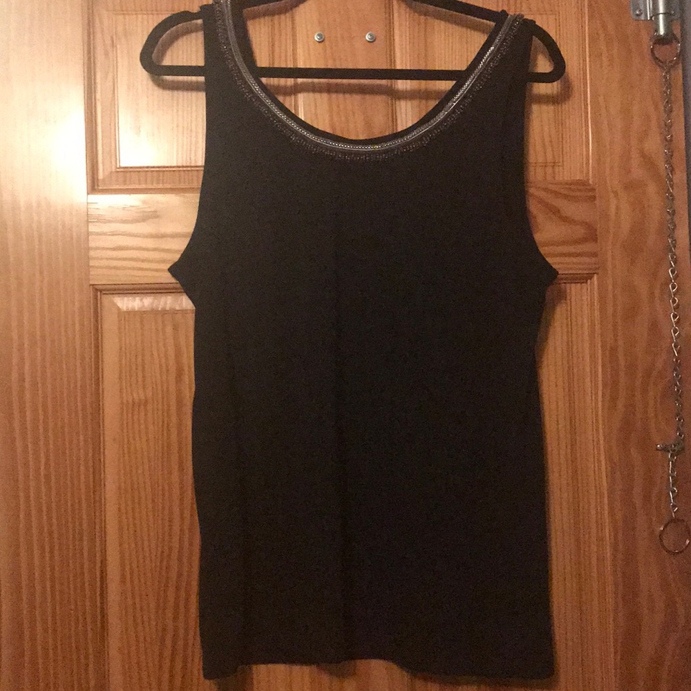 Black embellished top